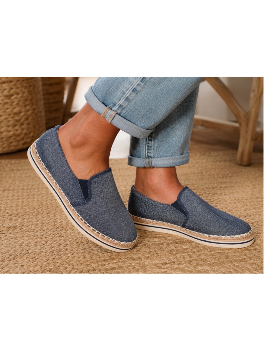 Jimmy Choo Dawn Denim Espadrilles